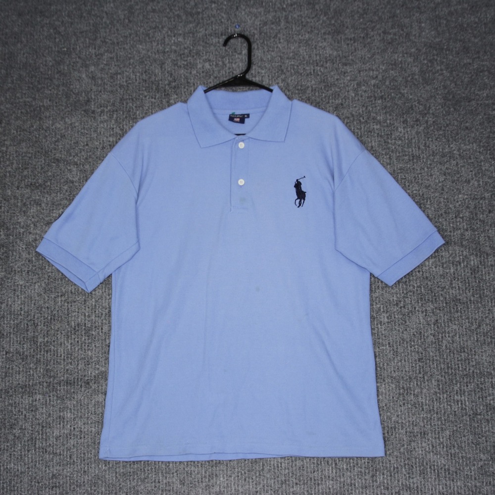 Polo Sport Ralph Lauren Polo Shirt Mens XL Light Blue Vintage Classic Fit Pony